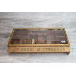 Large Vintage Oak Framed ' Henri Wintermans Cigars ' Shop Display Advertising Case, 60cms long