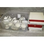 Wedgewood "Osborne" pattern tea & coffee set and six boxed Spode "Armada" plates plus a Royal Worce