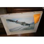 Two Robert Taylor Military Airplane Prints, ' Battle of Britain VC ' signed by Eric C Keighley and '