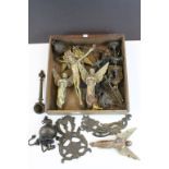 Box of 19th century Ormolu Furniture Items and Eastern Metal Ware