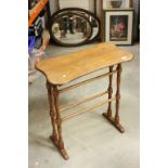 Late Victorian Pine Towel Rail with unusual table top