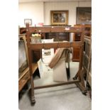 Late 19th / Early 20th century Oak Cloakroom / Coat/ Rack Stand comprising eighteen brass hooks held