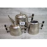Exelsior-Nikl Christopher Dresser Style Silver Plated Tea Set