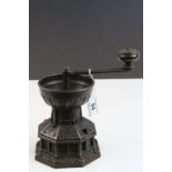 Victorian Cast Iron Coffee Grinder by Kendrick & Sons