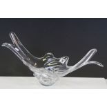 French Studio Glass Vase of long elongated form, 65cms long