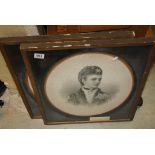 Pair of framed & glazed black and white Engravings of Prince of Wales and Princess Alexandra 1873