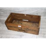 Vintage Pine Trug advertising Cantrell Cochrane