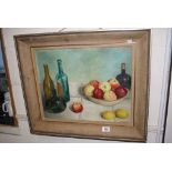 Vintage Oil Painting of Still Life signed E L Cutter
