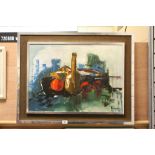 Contemporary Oil Painting of Still Life signed J Holmes
