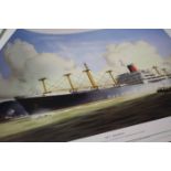 Two Limited Edition John Wood prints, M.V Glengarry & M.V Glenlyon with protective tube