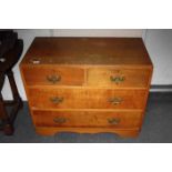 Oak Chest of Two Short and Two Long Drawers, 92cms x 46cms x 74cms high