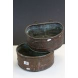 Pair of Copper Art Nouveau Wall Planters