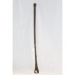 Swaine & Adeney leather Riding Crop with name plaque to end and Hallmarked Silver collar