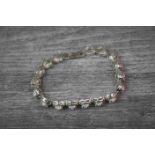 Silver CZ and Opal Panelled Bracelet