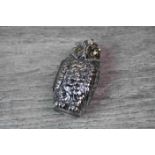 Silver Plated Sovereign Case in the form of an Owl