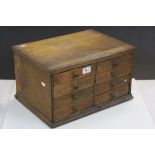 Late 19th / Early 20th century Bank of Eight Small Drawers / Tool Cabinet