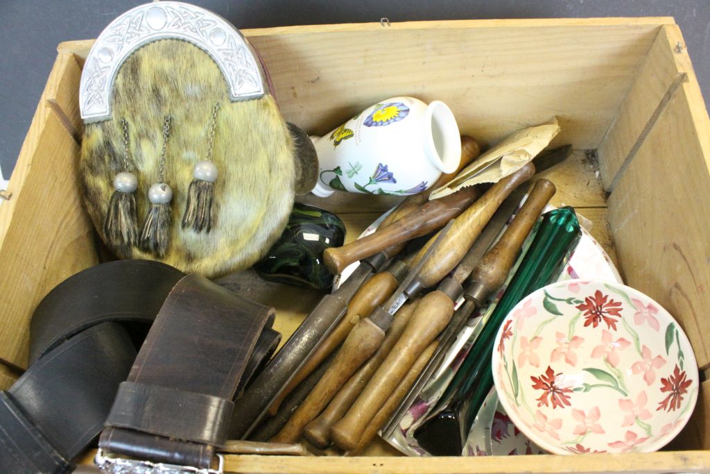 Mixed Collectables to include Marples Chisels, Sporrans, Whitefriars Vase, Portmeirion, Emma - Image 2 of 4