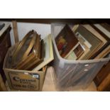 Large Quantity of Paintings and Prints in Three Boxes