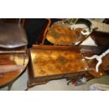 Early 20th century Walnut Dressing Table with Large Shaped Swing Mirror raised on Cabriole Legs