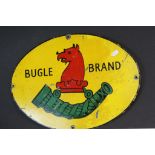 Foster-Probyn Ltd Oval Enamel Brewery Sign for ' Bugle Brand ' Beer