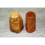 Two netsuke figures to include Buddha