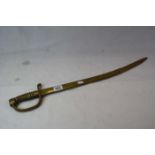 Brass Cutlass Sword