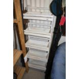 Five Section Wooden Painted Pine Vegetable / Storage Unit