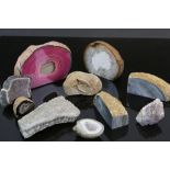 Collection of Quartz and Agates with Polished Surfaces