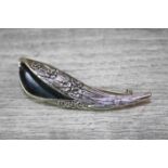 Silver Posy Brooch in the Victorian Style