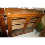 Victorian Walnut Display Cabinet with Two Arched Glazed Doors opening to reveal Two Adjustable