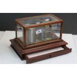 Wooden Cased Casella Barograph with recording papers