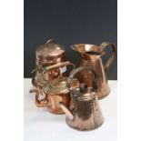 Four Victorian Items of Kitchen Copper Ware