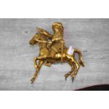 Ormolu Clock Finial - possibly depicting Charles I on Horseback