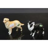 Beswick ceramic models of a Collie & a Golden Retriever