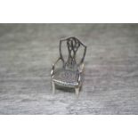 Silver Miniature Chair