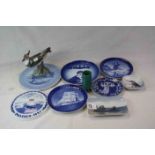 Collection of Royal Copenhagen plus Bing and Grondhal ceramics to include; Bird model, dishes and