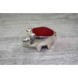 Silver Pig Pincushion