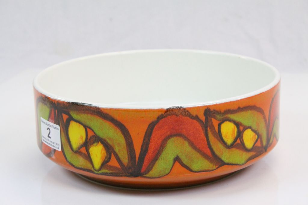 Poole Delphis Fruit bowl, marked "VP" to base and numbered 96