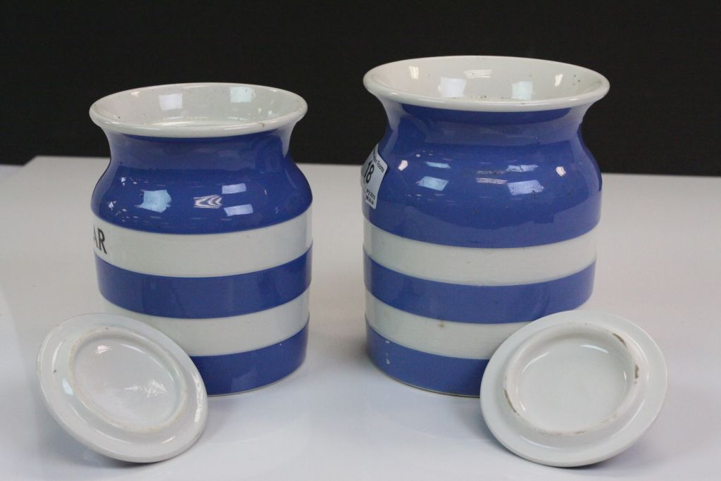 Two T G Green Cornishware Storage Jars, one marked Loaf Sugar - Image 2 of 4