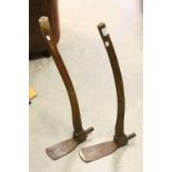 Two Vintage Wooden Handled ' Brades ' Adze Tools, the iron blades stamped ' Brades, Made in