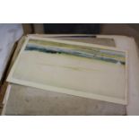 Large Quantity of Various Unframed Artworks to include Oil Paintings, Watercolours, Sketch Book,
