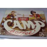Modern example of a vintage Enamel "Camp Coffee" sign