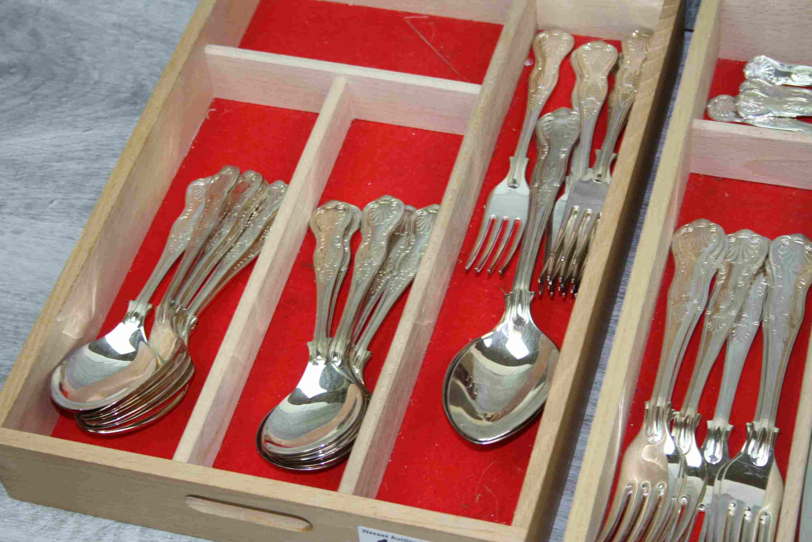 Set of Newbridge A1 Silver Plated Kings Pattern Cutlery, Six Place Setting, (44 pieces in total) - Image 3 of 4
