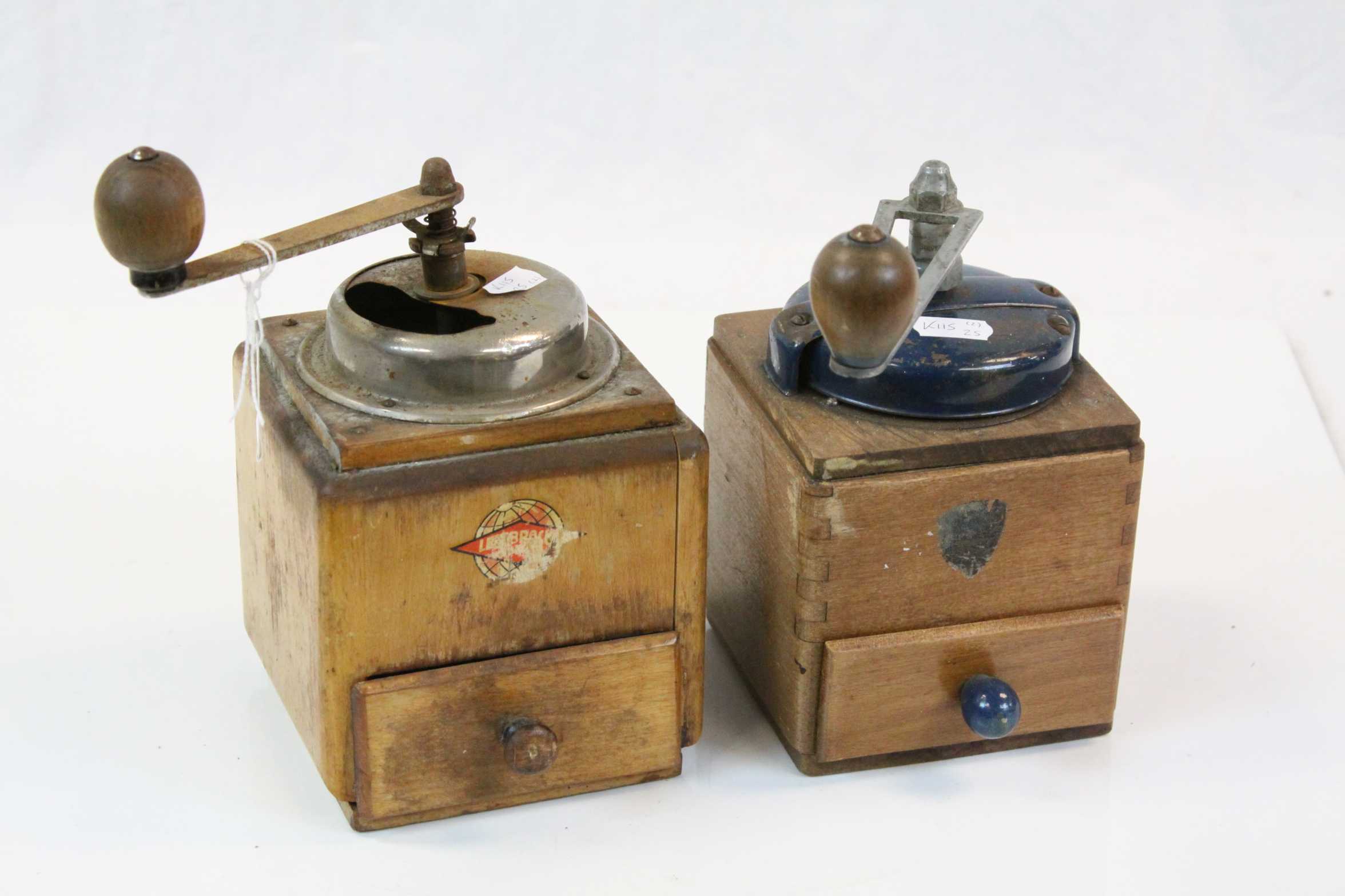 Two Vintage French Coffee Grinders