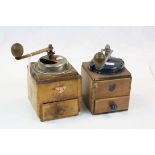 Two Vintage French Coffee Grinders