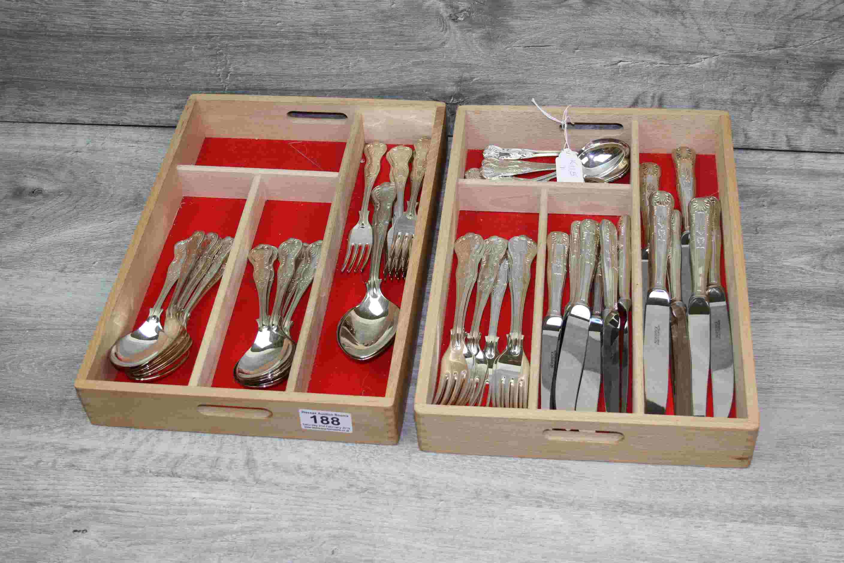 Set of Newbridge A1 Silver Plated Kings Pattern Cutlery, Six Place Setting, (44 pieces in total)