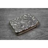 A large Silver Vesta case with Masonic embossed images