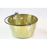 Brass jam pan, diameter approximately 30cm