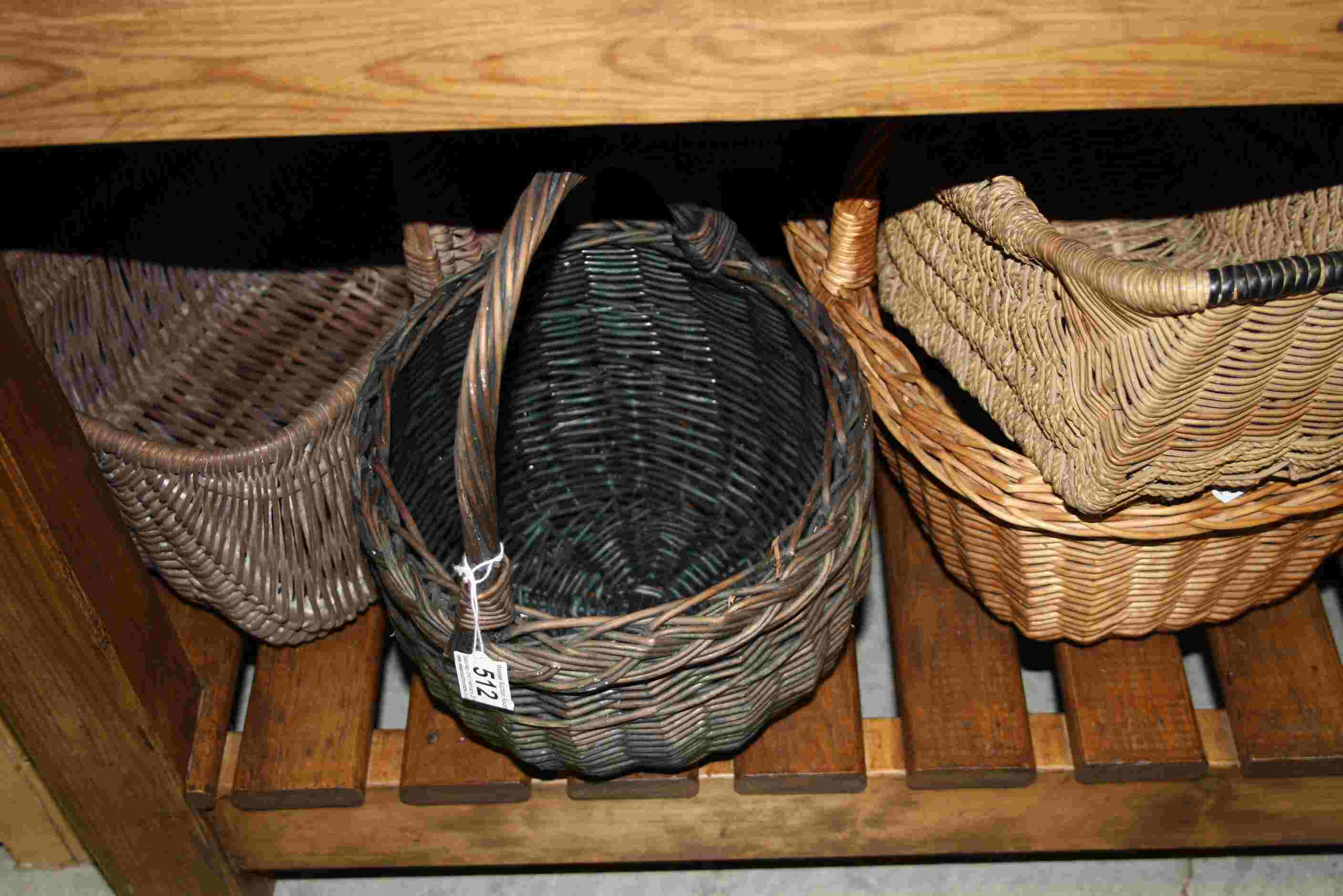 A collection of six vintage baskets - Image 2 of 3