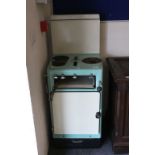 Retro mint green and cream oven with hob burner